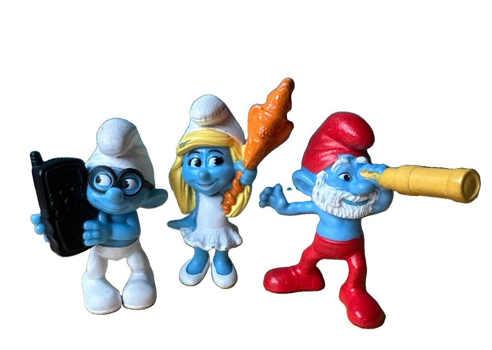 Lot Of 3 2011 Smurfs Collectibles Figures